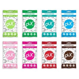 pack of all flavours of pur gum