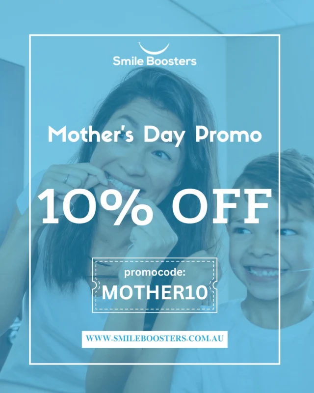 This Mother’s Day, celebrate with luxurious oral care! 💐 ⁠
⁠
Save 10% off with promo code MOTHER10 at checkout and treat Mum (or yourself) to our favourite Smile Boosters picks.⁠
⁠
Shop now and make her smile shine brighter: smileboosters.com.au 💝⁠
⁠
T&C: Not valid on sale items, cannot be used with other coupons. Offer ends May 11.⁠